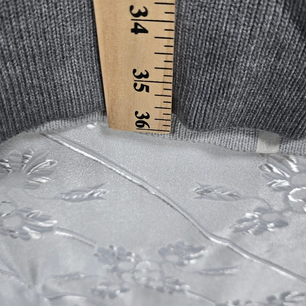 Lululemon Grey Hooded Poncho Sweater Cashmere Blend Colorblock M/L Lagenlook